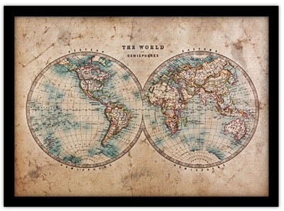 Παγκόσμιος χάρτης Vintage Πίνακες σε καμβά 44 x 57 cm (19372)