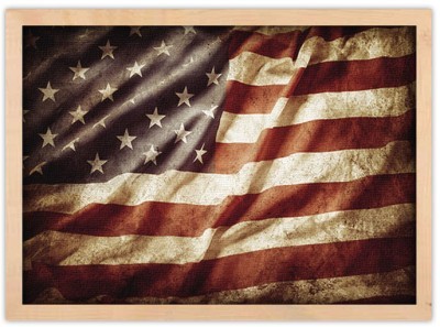 Aμερικάνικη σημαία Vintage Πίνακες σε καμβά 41 x 61 cm (19374)