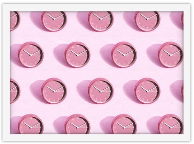 Ροζ ξυπνητήρια Vintage Πίνακες σε καμβά 30 x 20 εκ. (44772)