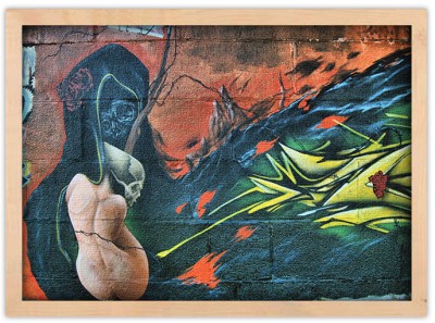 Μεταφυσικό Graffiti Street art Πίνακες σε καμβά 43 x 65 cm (12638)