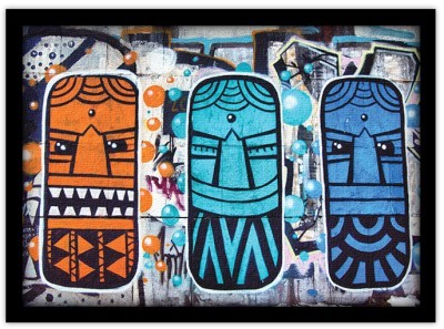 Τρία τοτέμ, Street art, Πίνακες σε καμβά, 30 x 20 εκ.