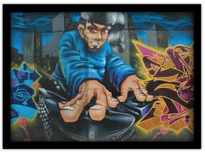 Αγόρι DJ Street art Πίνακες σε καμβά 42 x 65 cm (12628)