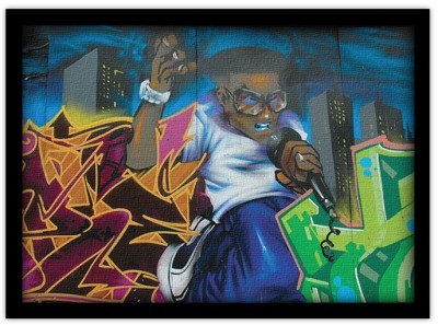 Ράπερ τραγουδιστής Street art Πίνακες σε καμβά 44 x 60 cm (12629)