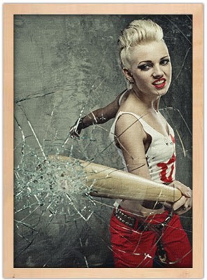 Houseart Γυναίκα rock, Άνθρωποι, Πίνακες σε καμβά, 15 x 20 εκ.