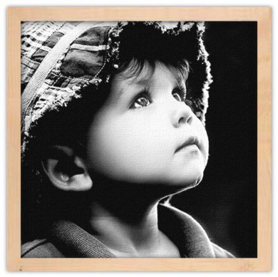 Βλέμμα μικρού παιδιού Άνθρωποι Πίνακες σε καμβά 50 x 50 cm (12648)