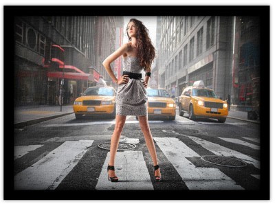 Γυναίκα με αστικό φόντο, Άνθρωποι, Πίνακες σε καμβά, 20