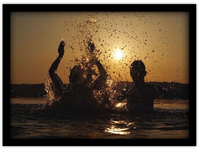 Παιχνίδια στο ηλιοβασίλεμα, Άνθρωποι, Πίνακες σε καμβά,