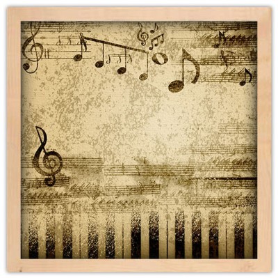 Νότες πενταγράμμου, Διάφορα, Πίνακες σε καμβά, 40 x 40 