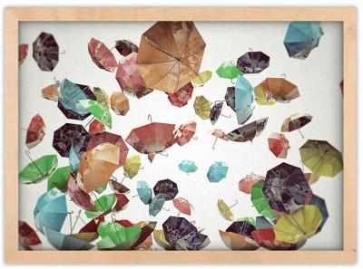 Χρωματιστές ομπρέλες, Διάφορα, Πίνακες σε καμβά, 20 x 1