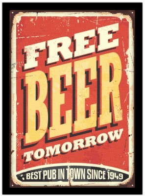 Free Beer Tomorrow Διάφορα Πίνακες σε καμβά 52 x 40 cm (37916)