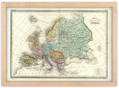 Χάρτης Ευρώπης Διάφορα Πίνακες σε καμβά 40 x 60 cm (9055)