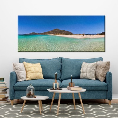 Houseart - ΣΗΜΑΝΤΙΚΟ: Σε περίπτωση διαφοράς τιμής από το κατάστημα ισχύει παντα και μόνο η τιμή του καταστήματος Ελαφόνησος, Ελλάδα, Πίνακες σε καμβά, 100 x 40 εκ.