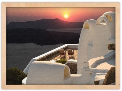Πίνακες House Art - ΣΗΜΑΝΤΙΚΟ: Σε περίπτωση διαφοράς τιμής από το κατάστημα ισχύει παντα και μόνο η τιμή του καταστήματος Ειδυλλιακό τοπίο στη Σαντορίνη, Ελλάδα, Πίνακες σε καμβ