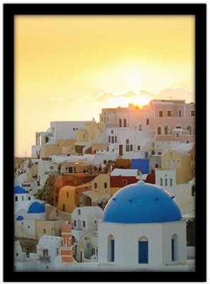 H πόλη της Οίας, Ελλάδα, Πίνακες σε καμβά, 15 x 20 εκ.
