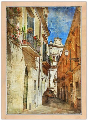 Σοκάκια στη Νάξο, Ελλάδα, Πίνακες σε καμβά, 20 x 30 εκ.