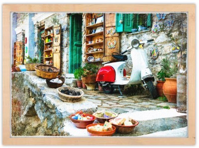 Παραδοσιακά μαγαζάκια Ελλάδα Πίνακες σε καμβά 43 x 65 cm (32045)
