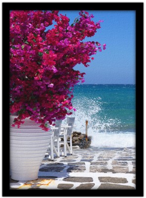 Houseart Θέα από Ελληνικό νησί, Ελλάδα, Πίνακες σε καμβά, 15 x 20 εκ.