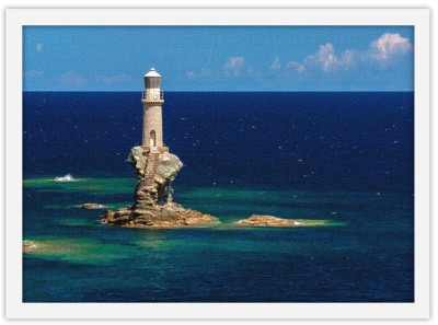 Houseart Φάρος στην Άνδρο, Κυκλάδες, Ελλάδα, Πίνακες σε καμβά, 20 x 15 εκ.
