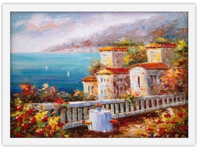 Χωριό δίπλα στη θάλασσα, Ελλάδα, Πίνακες σε καμβά, 20 x