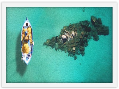 Διάσημη τυρκουάζ παραλία Ψαρού – Μύκονος, Κυκλάδες Ελλάδα Πίνακες σε καμβά 36 x 62 cm (32103)