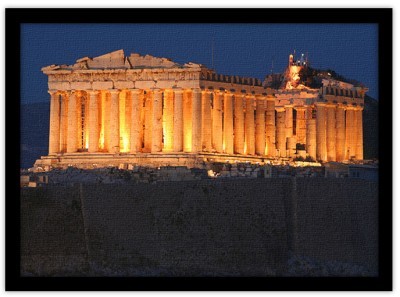 Παρθενώνας τη νύχτα, Ελλάδα, Πίνακες σε καμβά, 20 x 15 εκ.