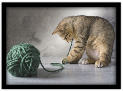 Γατάκι που παίζει, Ζώα, Πίνακες σε καμβά, 20 x 15 εκ.