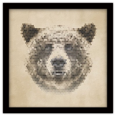 Houseart Αρκούδα, Ζώα, Πίνακες σε καμβά, 40 x 40 εκ.