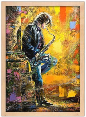 Νεαρός άνδρας παίζει σαξόφωνο, Ζωγραφική, Πίνακες σε κα