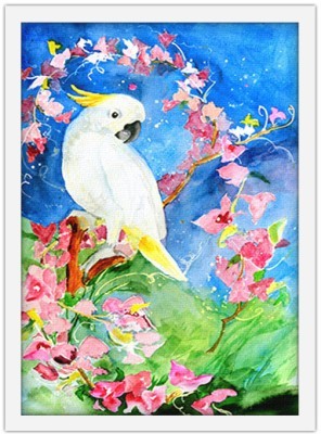 Houseart - ΣΗΜΑΝΤΙΚΟ: Σε περίπτωση διαφοράς τιμής από το κατάστημα ισχύει παντα και μόνο η τιμή του καταστήματος Πτηνό κακατούα, Ζωγραφική, Πίνακες σε καμβά, 15 x 20 εκ