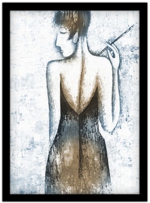 Houseart - ΣΗΜΑΝΤΙΚΟ: Σε περίπτωση διαφοράς τιμής από το κατάστημα ισχύει παντα και μόνο η τιμή του καταστήματος Γυναίκα με εξώπλατο φόρεμα, Ζωγραφική, Πίνακες σε καμβά