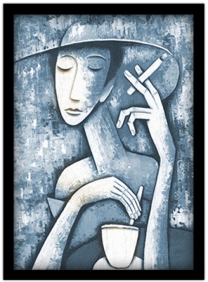 Γυναίκα στο καφέ Ζωγραφική Πίνακες σε καμβά 64 x 45 cm (10576)