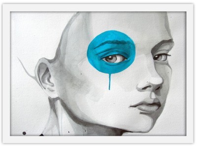 Κορίτσι, Ζωγραφική, Πίνακες σε καμβά, 20 x 15 εκ.