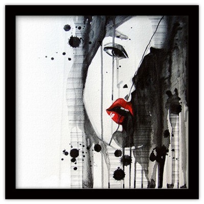 Πίνακες House Art - ΣΗΜΑΝΤΙΚΟ: Σε περίπτωση διαφοράς τιμής από το κατάστημα ισχύει παντα και μόνο η τιμή του καταστήματος Μαύρο και κόκκινο, Ζωγραφική, Πίνακες σε καμβά, 40 x 40
