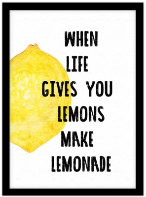 Houseart Lemonade, Φράσεις, Πίνακες σε καμβά, 15 x 20 εκ.