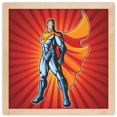 Υπερ ήρωας Superman, Κόμικς, Πίνακες σε καμβά, 40 x 40 εκ.
