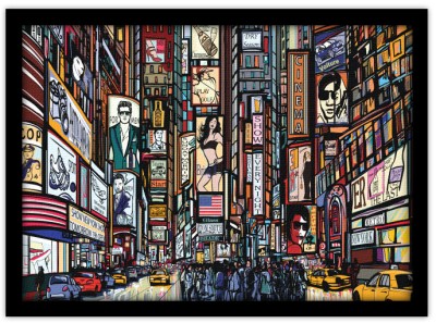 Νέα Υόρκη σε comic Κόμικς Πίνακες σε καμβά 39 x 65 cm (16143)