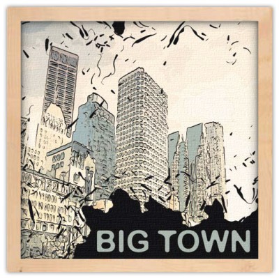 Big Town, Κόμικς, Πίνακες σε καμβά, 40 x 40 εκ.