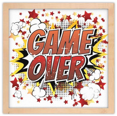 Game over, Κόμικς, Πίνακες σε καμβά, 40 x 40 εκ.