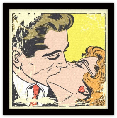 Φιλί Κόμικς Πίνακες σε καμβά 50 x 50 cm (19140)