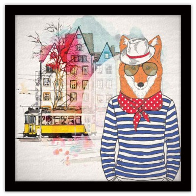 Mr. Fox, Κόμικς, Πίνακες σε καμβά, 40 x 40 εκ.