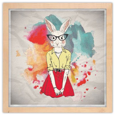 Mrs. Rabbit με γυαλιά, Κόμικς, Πίνακες σε καμβά, 40 x 40 εκ.