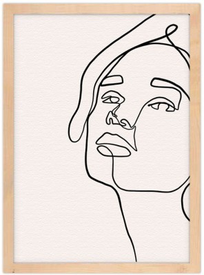 Μοιραία κοπέλα Line Art Πίνακες σε καμβά 20 x 30 εκ. (43352)