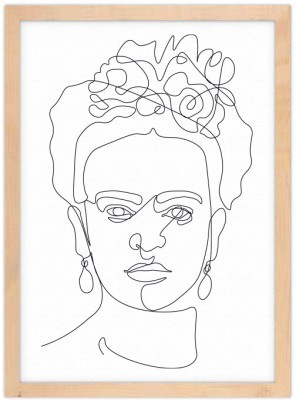 Frida Kahlo Line Art Πίνακες σε καμβά 20 x 30 εκ. (44740)