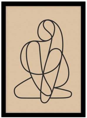 Περίγραμμα γυναικείου σώματος, Line Art, Πίνακες σε καμβά, 15 x 20 εκ.