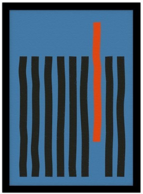 Κάθετες γραμμές μαύρο & κόκκινο Line Art Πίνακες σε καμβά 20 x 30 εκ. (43390)