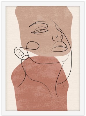 Woman’s face art line Line Art Πίνακες σε καμβά 20 x 30 εκ. (43393)