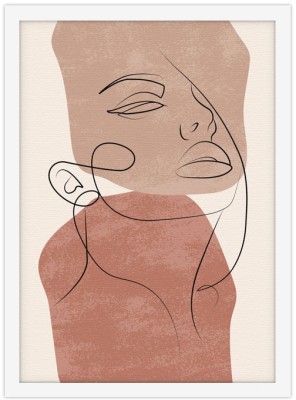 Woman's face art line, Line Art, Πίνακες σε καμβά, 15 x 20 εκ.