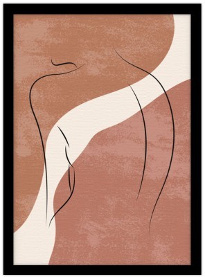 Πλάτη γυναίκας Line Art Πίνακες σε καμβά 20 x 30 εκ. (43394)