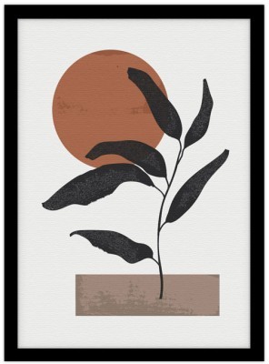 Φυτό στο ηλιοβασίλεμα, Line Art, Πίνακες σε καμβά, 20 x 30 εκ. (43396)