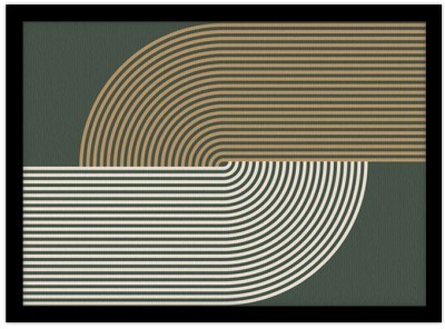 Γραμμές σε πράσινο φόντο Line Art Πίνακες σε καμβά 30 x 20 εκ. (43399)